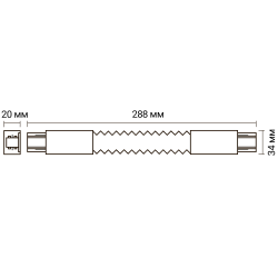 PTR CF-BL Коннектор гибкий чёрный  Jazzway