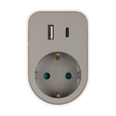 Адаптер JAZZway AD-1GAC-gy USB, заземл.