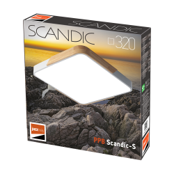 PPB Sсandic-S 36w 4000K GR/W с деревянной планкой IP20 320*320*50 Jazzway