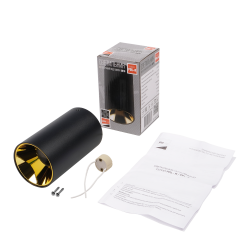 PDL-R 14080 GU10 BL/GL (черный/золото) 230V IP20 Jazzway