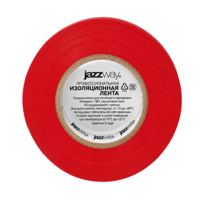 Изолента ПВХ JAZZway 19мм * 20м красная — вид 5