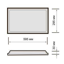 PPL 595/R OPAL 20W 4000K 295*595*30mm Ra90 IP40 Jazzway