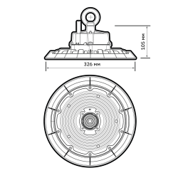 PHB 06 PRO-5 200W 5000K 60° IP65 Jazzway