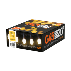 PLED- ECO- G45 3w E27 2700K CLEAR Jazzway