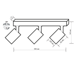 PDL-R 3xGU10  WH 230V IP20 Jazzway
