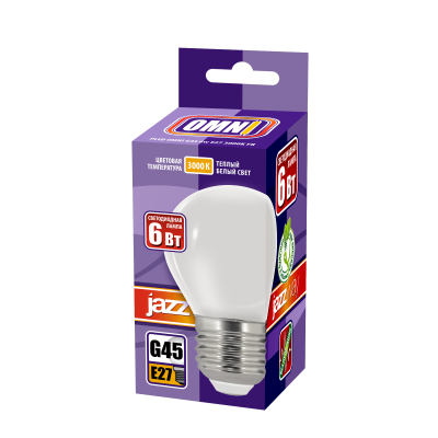 Лампа светодиодная PLED OMNI G45 6w E27 3000K FR 230/50 — вид 2