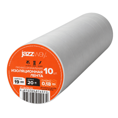 Изолента ПВХ JAZZway 19мм * 20м белая — вид 2