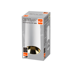 PDL-R 14080 GU10 WH/GL (белый/золото) 230V IP20 Jazzway