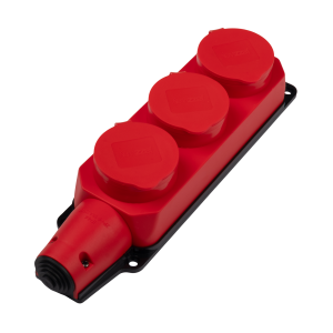 PRC-123-Red 16A 220V IP44 каучук красная Jazzway