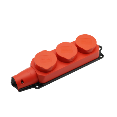 PRC-123-Red 16A 220V IP44 каучук красная