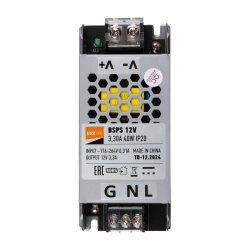 BSPS    12V3,30A= 40W IP20 2 г. гар. Jazzway