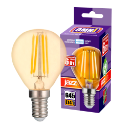 PLED OMNI G45 6w E14 4000K Gold 230/50  Jazzway