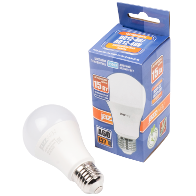 Лампа светодиодная PLED-A60 МО 15w 6500K E27 DC12-48V/AC12-48V (низковольтная) — вид 3