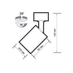 PDL-R 1xGU10  WH 230V IP20 Jazzway