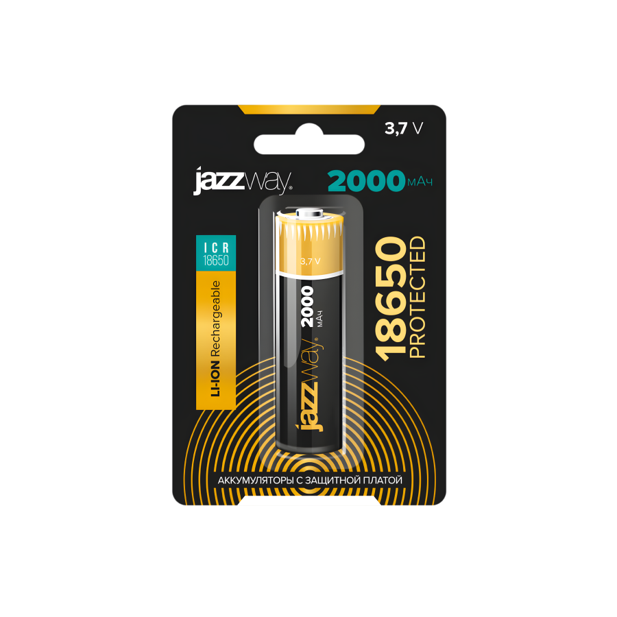 JAZZway 18650 2000 мАч с защитой BL-1