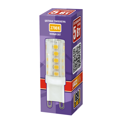 Лампа светодиодная PLED-G9 5w 2700K 320Lm 175-240V (пластик d16*50мм) — вид 2