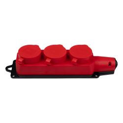 PRC-123-Red 16A 220V IP44 каучук красная Jazzway