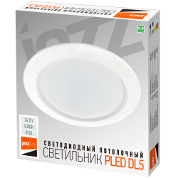PLED DL5 24w 4000K WH IP40 (плоский рассеиватель) Jazzway