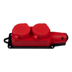 PRC-122-Red 16A 220V IP44 каучук красная Jazzway