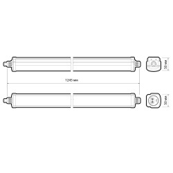 PWP-C7  PRO 1200 36w 3CCT 3000K/4000K/6500K 5200Lm  IP65 Jazzway