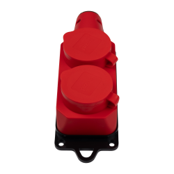 PRC-122-Red 16A 220V IP44 каучук красная Jazzway