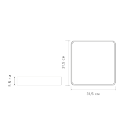 PPB Sсandic-S 24w 4000K GR/W с деревянной планкой IP20 315*315*55 Jazzway