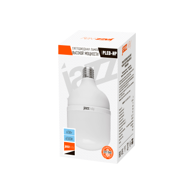 Лампа светодиодная PLED-HP-T135 65w 6500K E27/E40 Jazzway (переходник в компл. — вид 2