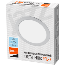 PPL-R  6w 6500K IP40 WH d120мм встр/круг Jazzway