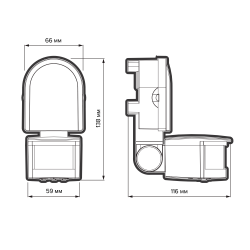 PMS-IR 008 1200Вт 180° 12м WH IP44 Jazzway