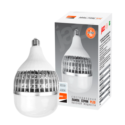 Лампа светодиодная PLED-HP-TR150 105w 4000K 9000Lm E27/E40 Jazzway (переходник в компл. — вид 3