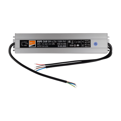 Блок питания (драйвер) BSPS 24V DIM 150W=6,25A диммируемый IP67 5 л.гар. — вид 2
