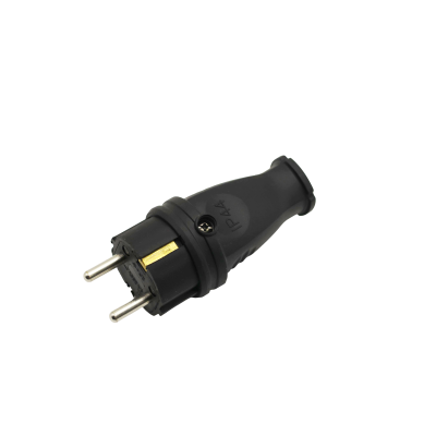 Вилка прямая PRC-231-BL 16А 220V IP44 каучук