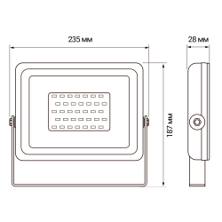 PFL- 30W RGB BL (черный) IP65 Jazzway