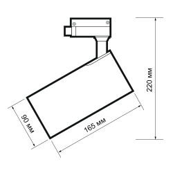 PTR  0740 40w 3000K 24° BL (чёрный) IP40 Jazzway
