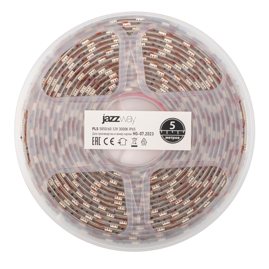 PLS 5050/60-12V   3000K IP65  (5м) Jazzway