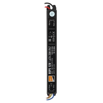 Блок питания (драйвер) BSPS 12V1,67A=20W IP67 5 л.гар.