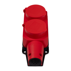 PRC-122-Red 16A 220V IP44 каучук красная Jazzway