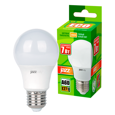 Лампа светодиодная PLED- ECO- A60 7w E27 3000K 230V/50Hz — вид 3