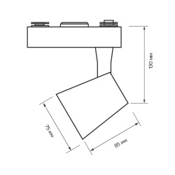 PTR  0315 15w 4000K 24° GR (серый) IP40 Jazzway