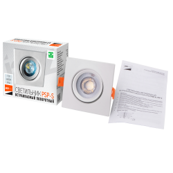 PSP-S   9044 7W White 4000K 38° квадр/поворот IP40 Jazzway