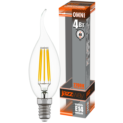 Лампа светодиодная стар PLED CA37 OMNI 4w 2700K 400 Lm E14 230/50 — вид 3