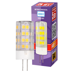 PLED-G4  5w  4000K 400Lm 175-240V (пластик d15*47мм) Jazzway