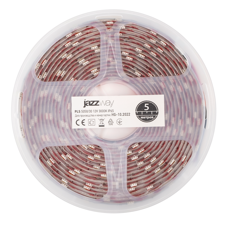 PLS 5050/30-12V  3000K  IP65  (5м) Jazzway