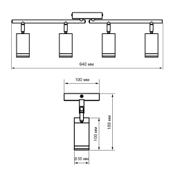 PCL 0204 4xGU10 BL 230V IP20 Jazzway