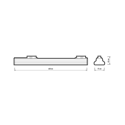 PTR  4028 28W 4000K 120° BL (чёрный) 600мм IP40 Jazzway