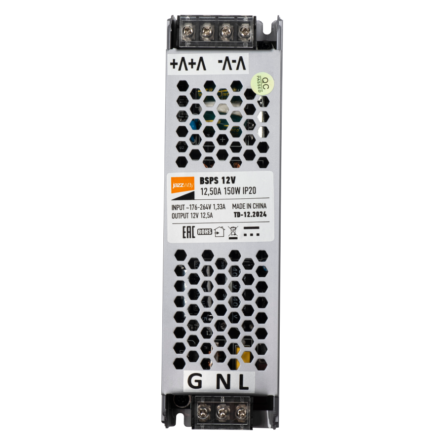 BSPS   12V12,50A=150W IP20 2 г. гар. Jazzway