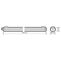 PWP-C6  PRO 1500 50w 4000K 6000Lm  IP65 Jazzway