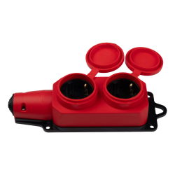 PRC-122-Red 16A 220V IP44 каучук красная Jazzway