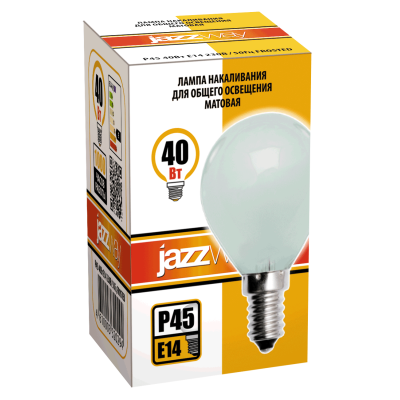 Лампа накаливания P45 240V 40W E14 frosted — вид 2