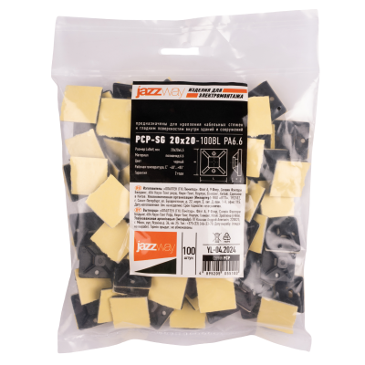 Площадка под кабельную стяжку PCP-SG 20x20-100BL PA6.6 (100 шт/уп) — вид 4